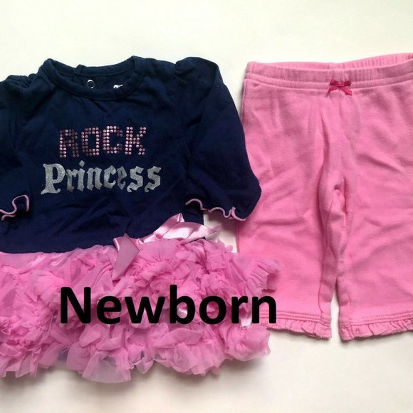 Other - Baby Girl's Size NB Newborn Two Piece Navy Rock Pr